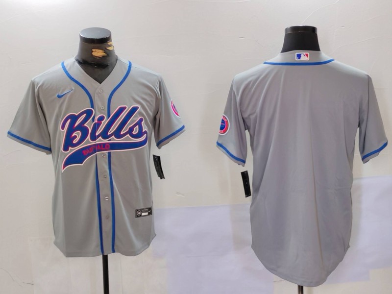 Men Buffalo Bills Blank Grey Joint Name 2024 Nike Limited NFL Jersey style 912